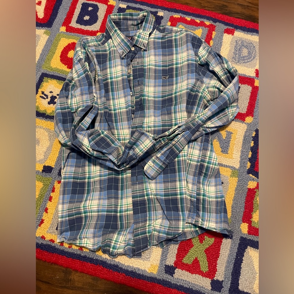 Men's Vineyard Vines Blue Plaid Shirt